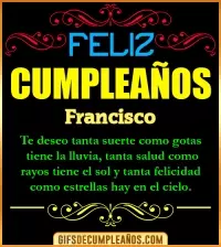 GIF Frases de Cumpleaños Francisco